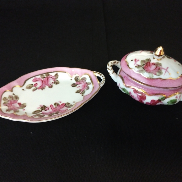 N Decor A Sevres Covered Bowl & Tray Set - Picture 1 of 9